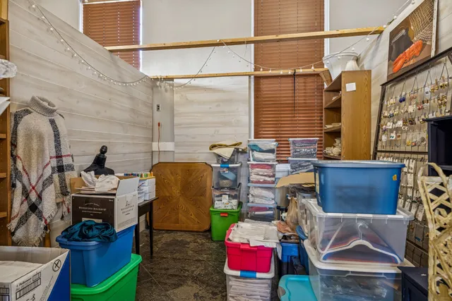 a view of storage and utility room