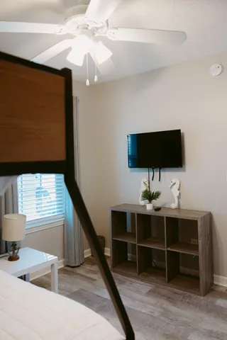 a view of a livingroom with furniture and window