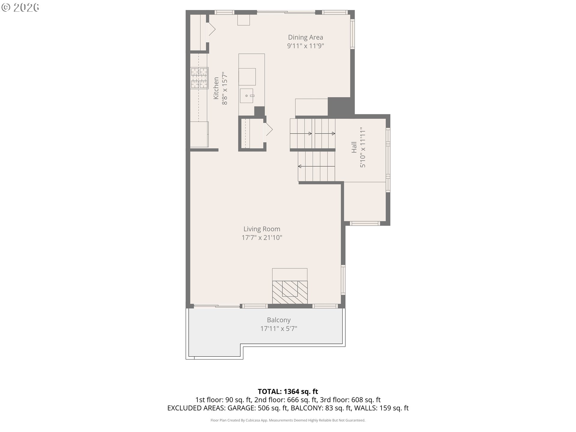 15095 Southwest Warbler Way, Unit 104 Beaverton, OR 97007 - Photo 44 of 46 a picture of a floor plan
