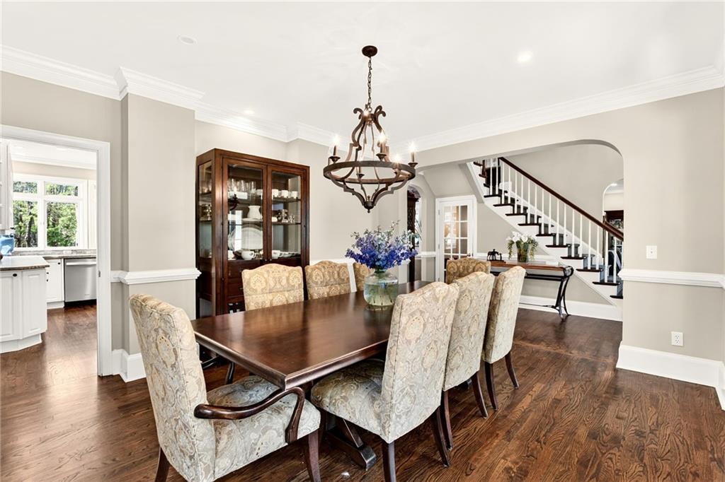 565 Old Lathemtown Road Canton, GA 30115 - Photo 15 of 73 a view of a dining room with furniture and wooden floor