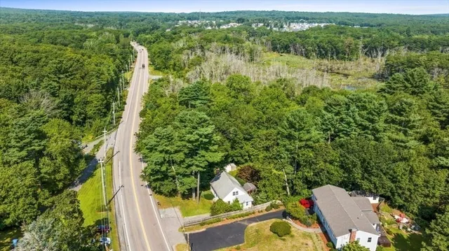 a view of a yard from a balcony
