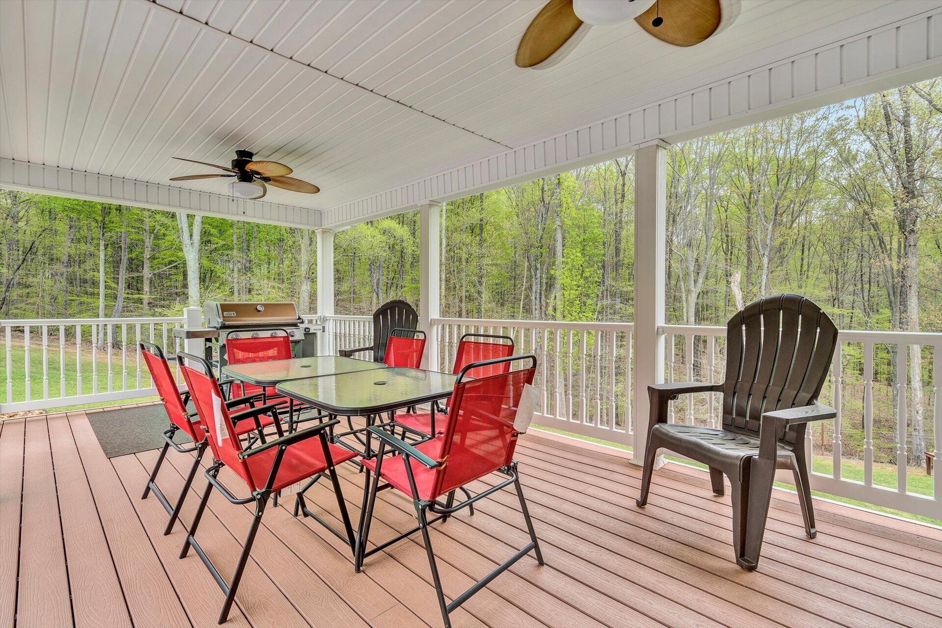 6 Highland Lake Road Union Hall, VA 24176 - Photo 36 of 56 a view of a dining room with furniture window and outside view