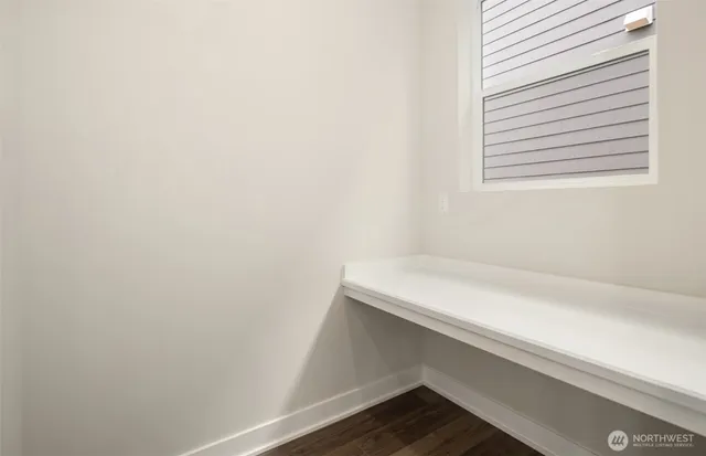 a utility room with a window