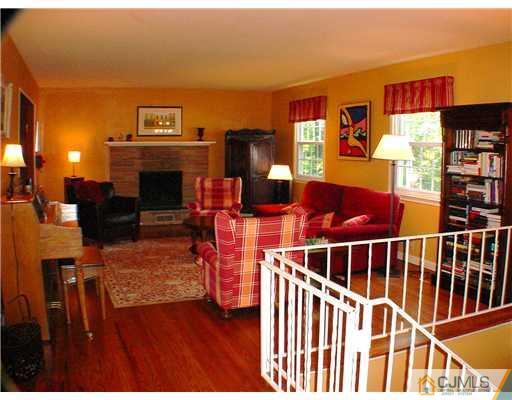39 Clive Hills Road Edison, NJ 08820 - Photo 2 of 10 a living room with furniture a fireplace and a flat screen tv