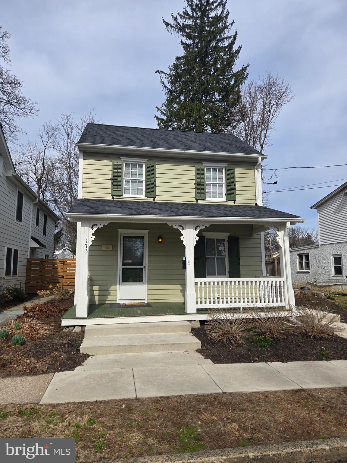 a front view of a house