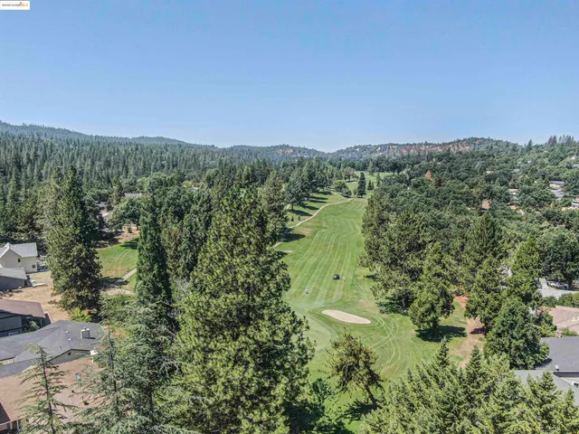 a view of a lake with a mountain in the background