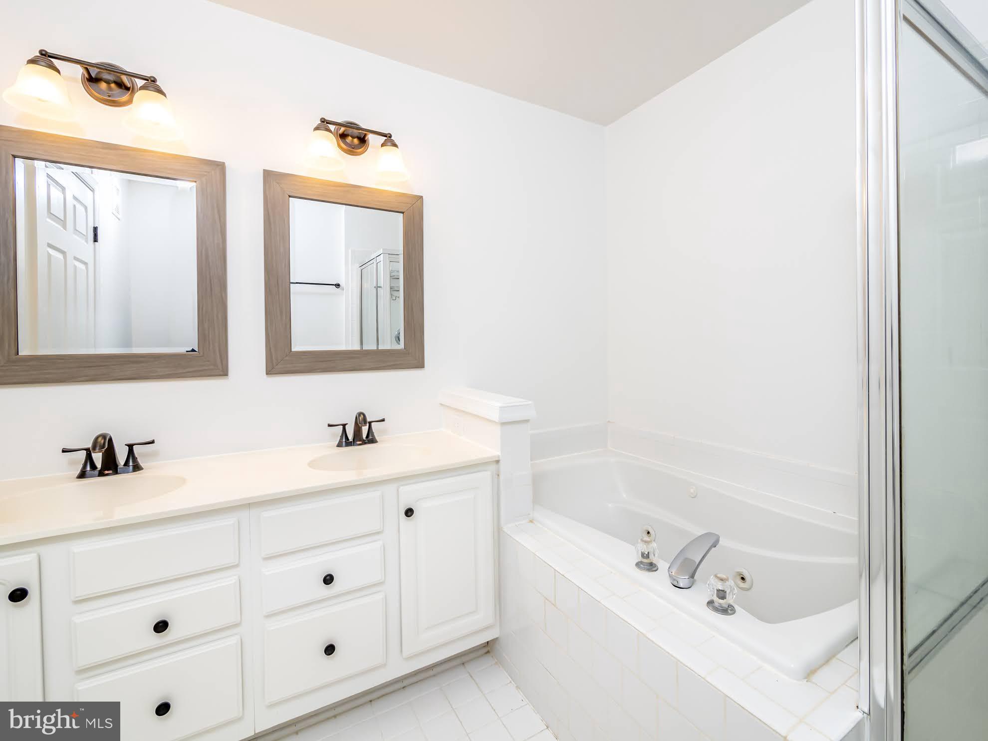 12755 Fair Crest Court, Unit 301 Fairfax, VA 22033 - Photo 15 of 24 a bathroom with a tub a sink and mirror