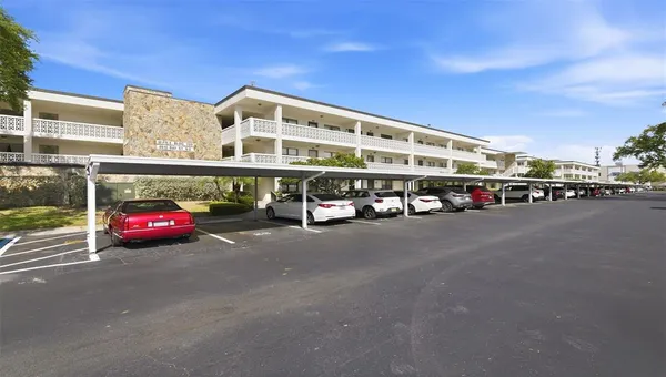 a car parked in front of a building