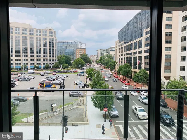 a view of building from balcony