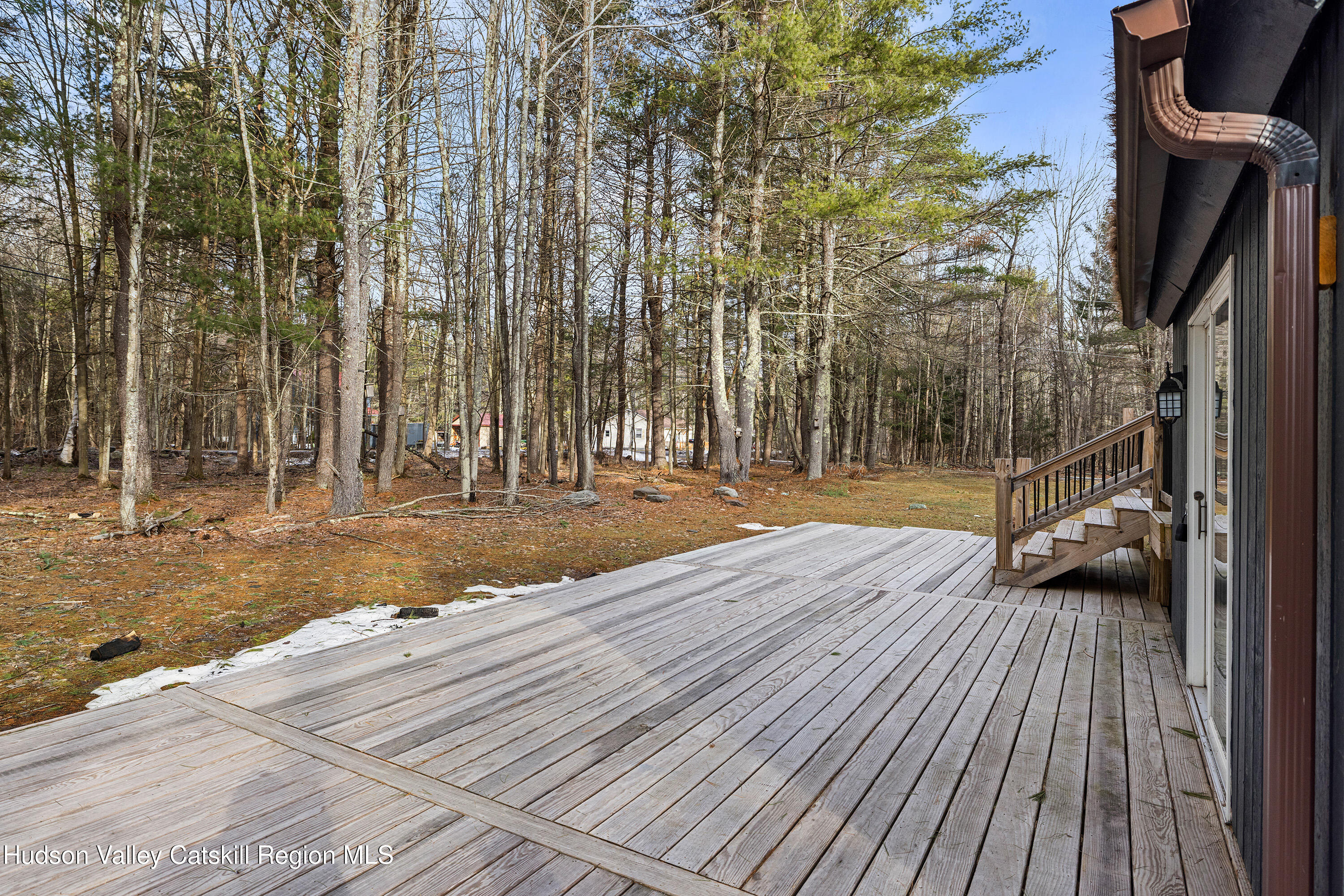 150 Vining Road Windham, NY 12496 - Photo 43 of 49 a view of outdoor space with wooden floor and bench