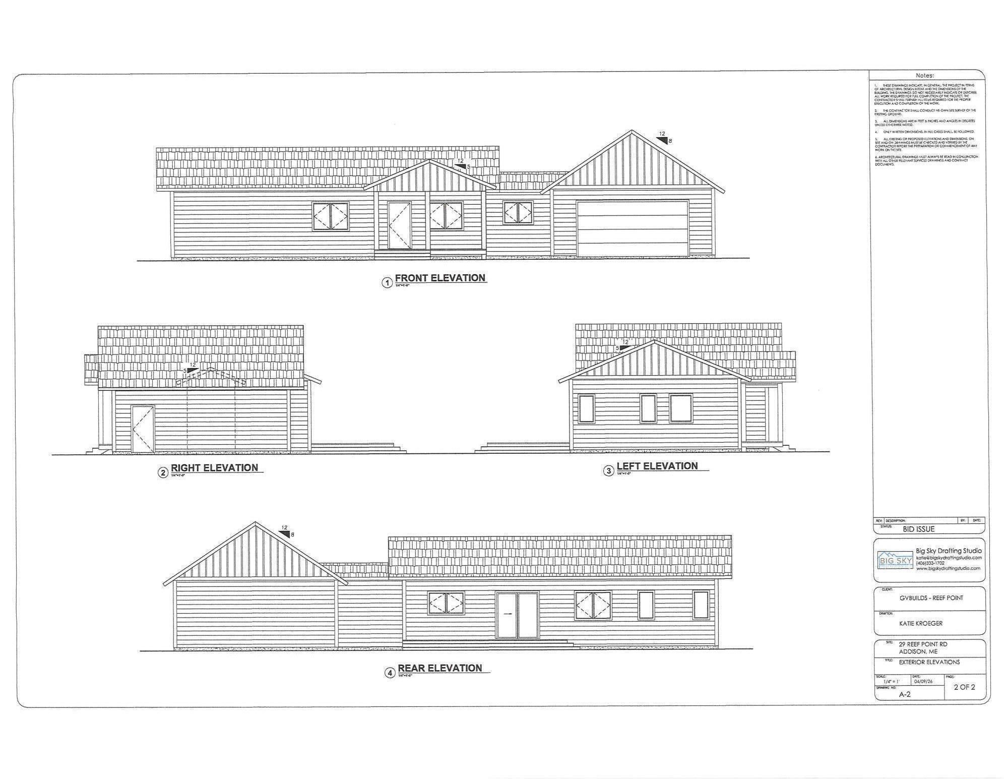 29 Reef Point Road Addison, ME 04606 - Photo 2 of 7 Elevation rendering