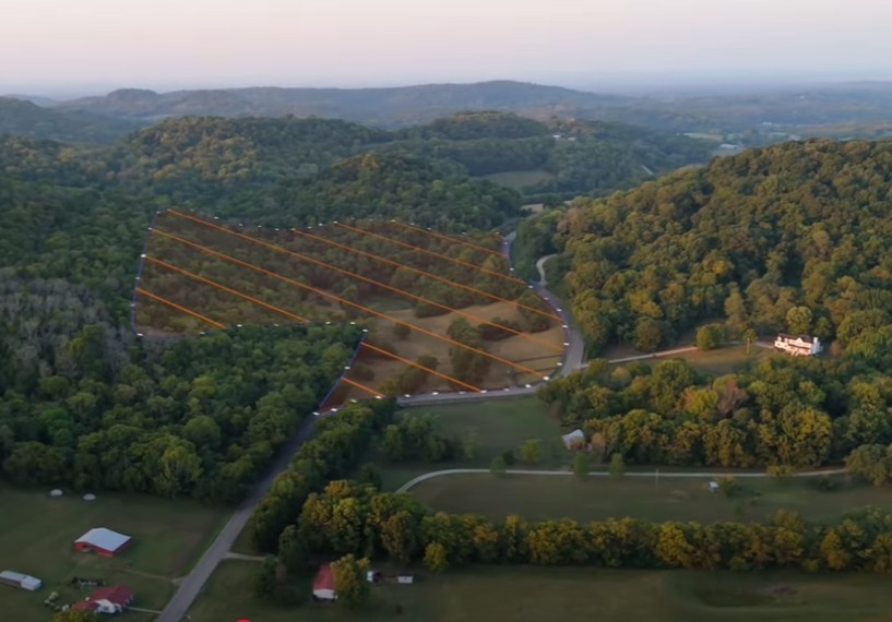 6876 Giles Hill Road College Grove, TN 37046 - Photo 11 of 24 an aerial view of a town with couple of houses