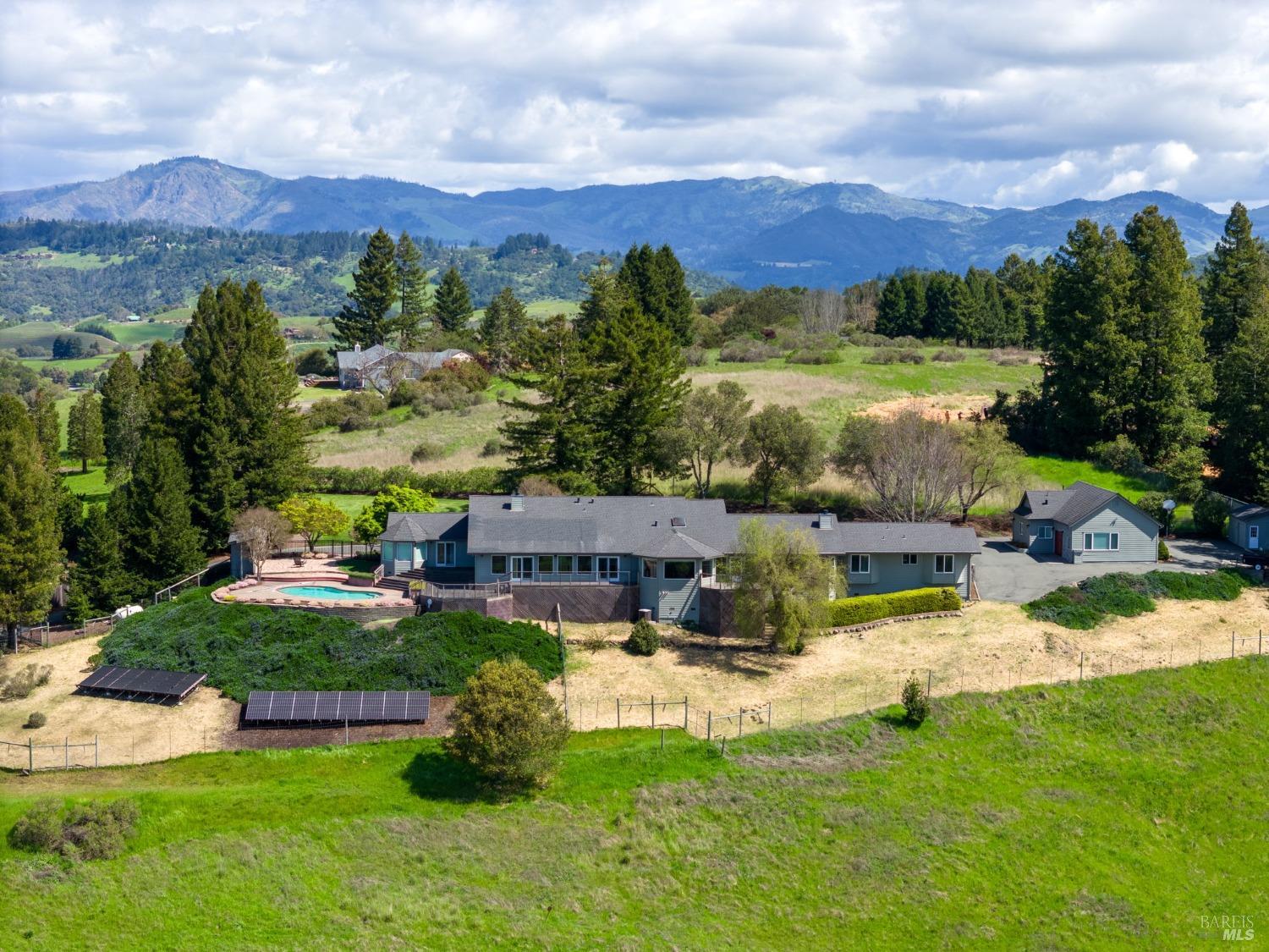 4133 Orr Ranch Road Santa Rosa, CA 95404 - Photo 2 of 50 an aerial view of a house with garden