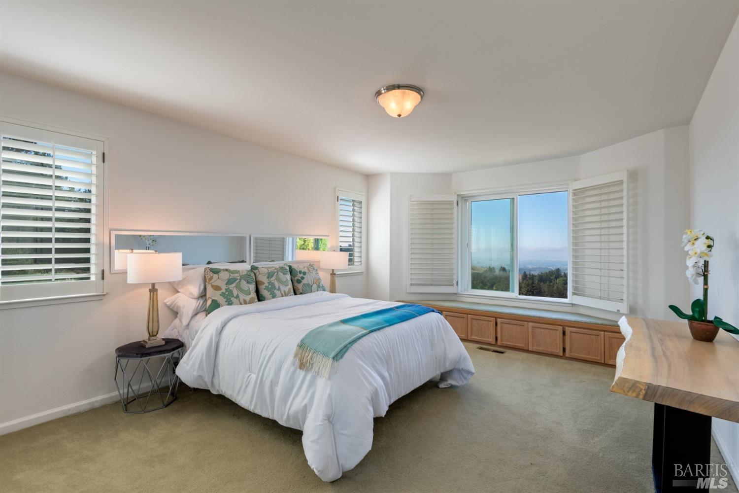 4133 Orr Ranch Road Santa Rosa, CA 95404 - Photo 34 of 50 a bedroom with a bed and a potted plant