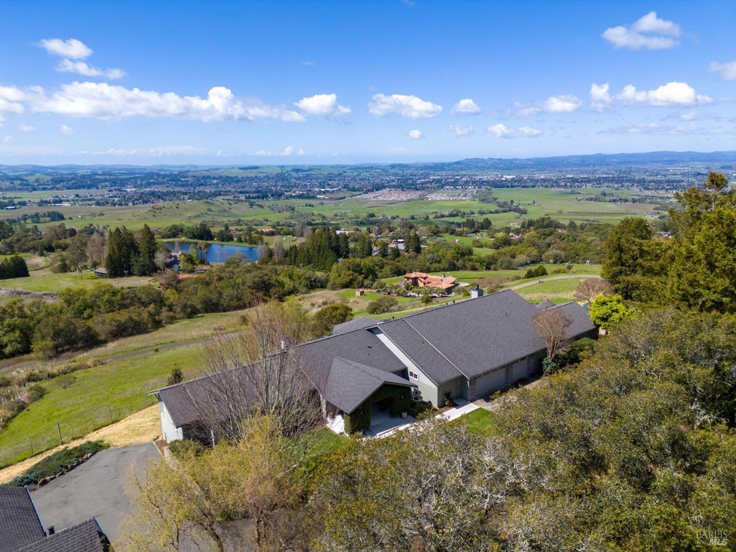4133 Orr Ranch Road Santa Rosa, CA 95404 - Photo 50 of 50 an aerial view of a house with yard and mountain view in back