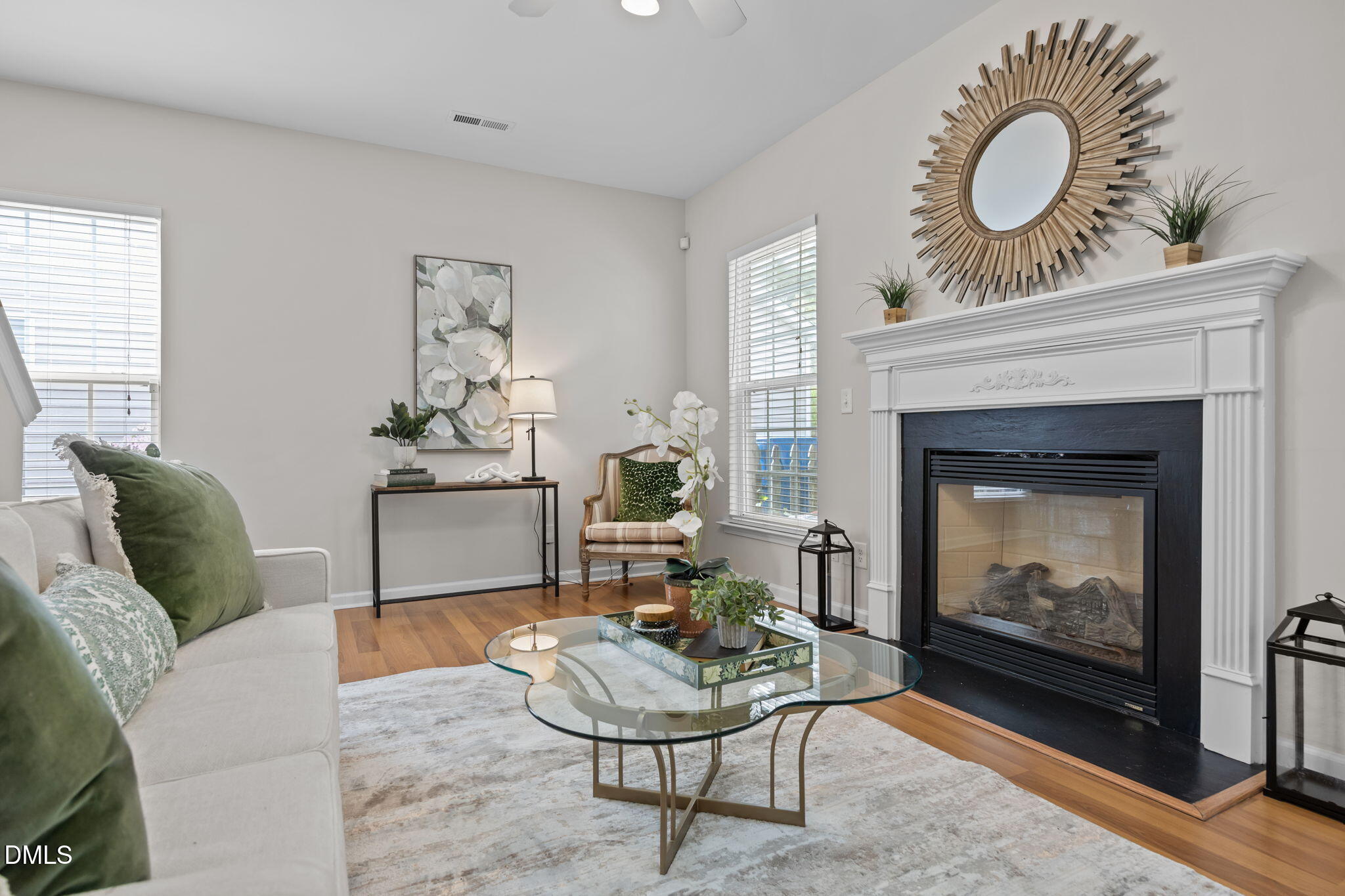 1003 Red Hat Lane Durham, NC 27713 - Photo 22 of 60 a living room with furniture a fireplace and window