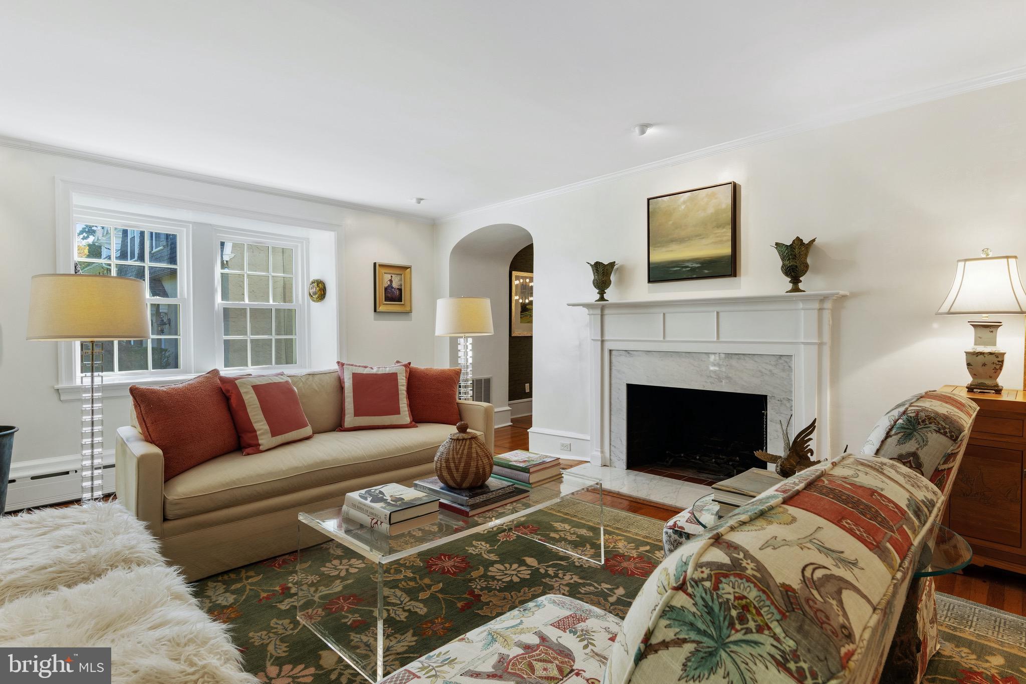 514 Brookside Avenue Wayne, PA 19087 - Photo 5 of 41 Living Room with fireplace