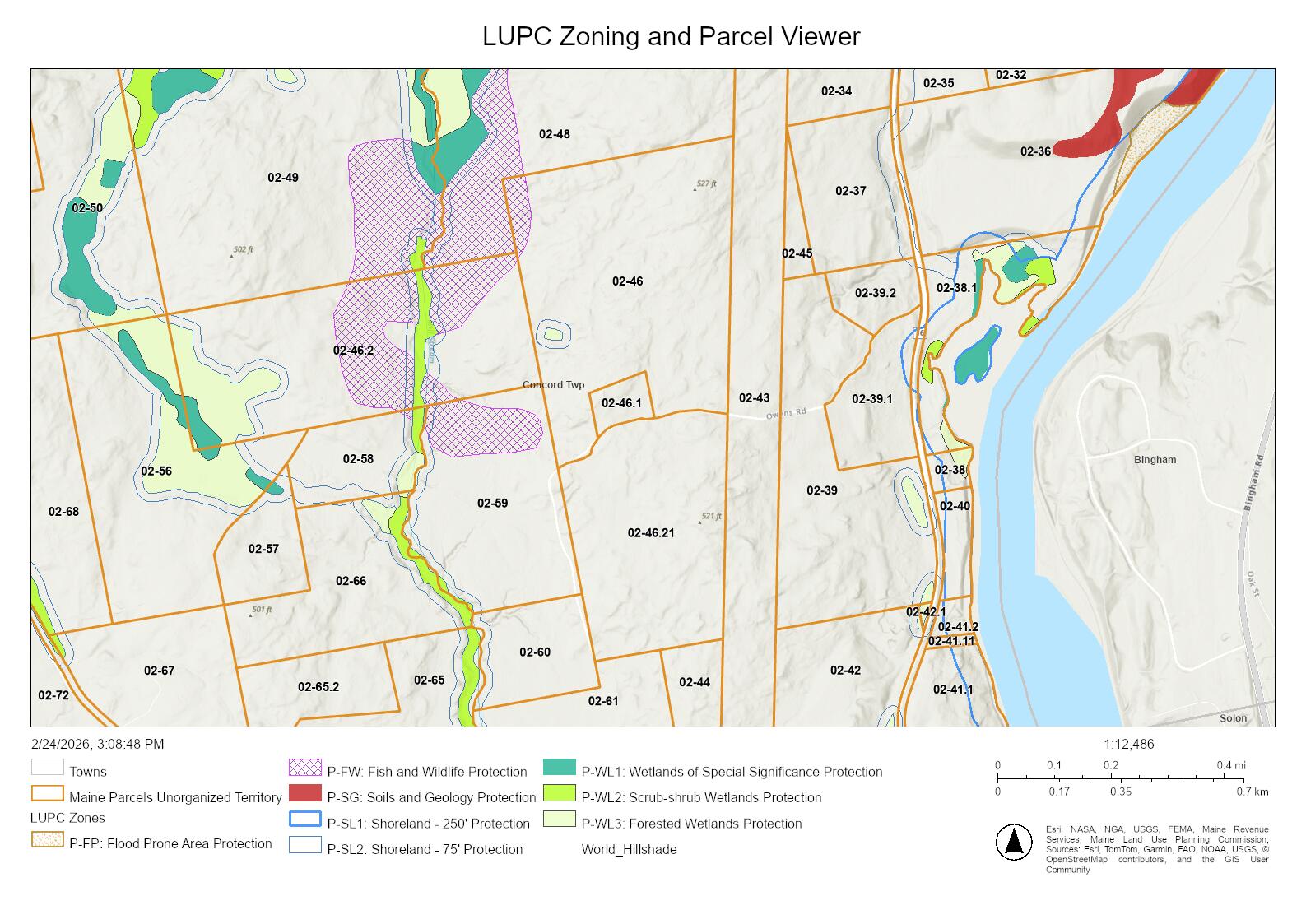 0 Owens Road Concord Township, ME 04920 - Photo 3 of 3 Tax Map Concord2-46