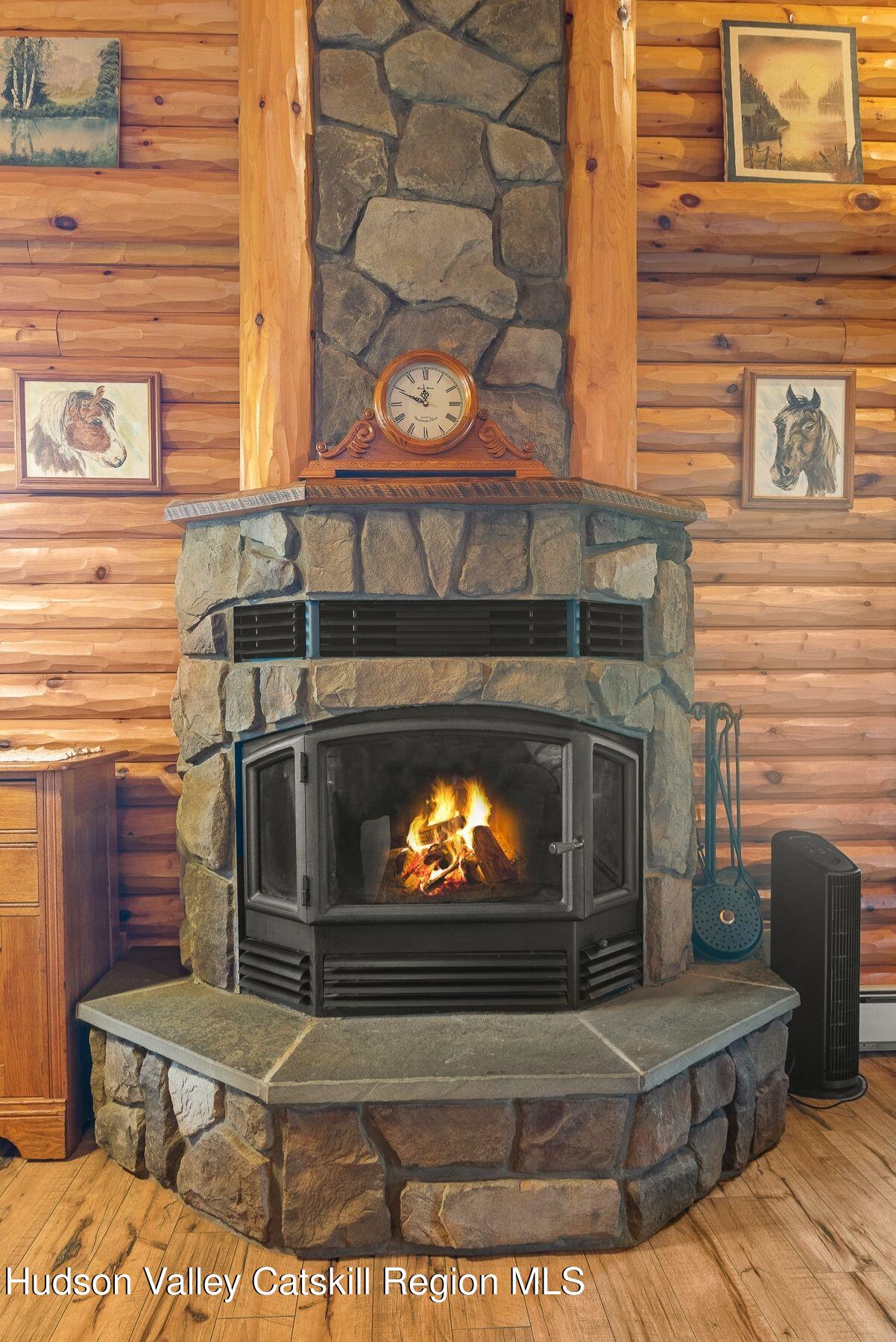 281 Turk Hollow Road Fleischmanns, NY 12430 - Photo 6 of 30 a living room with furniture and a fireplace