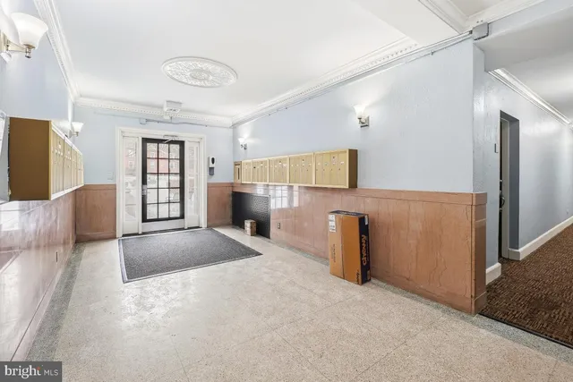 a view of a building with a street