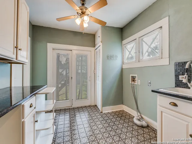 a view of an entryway with a window