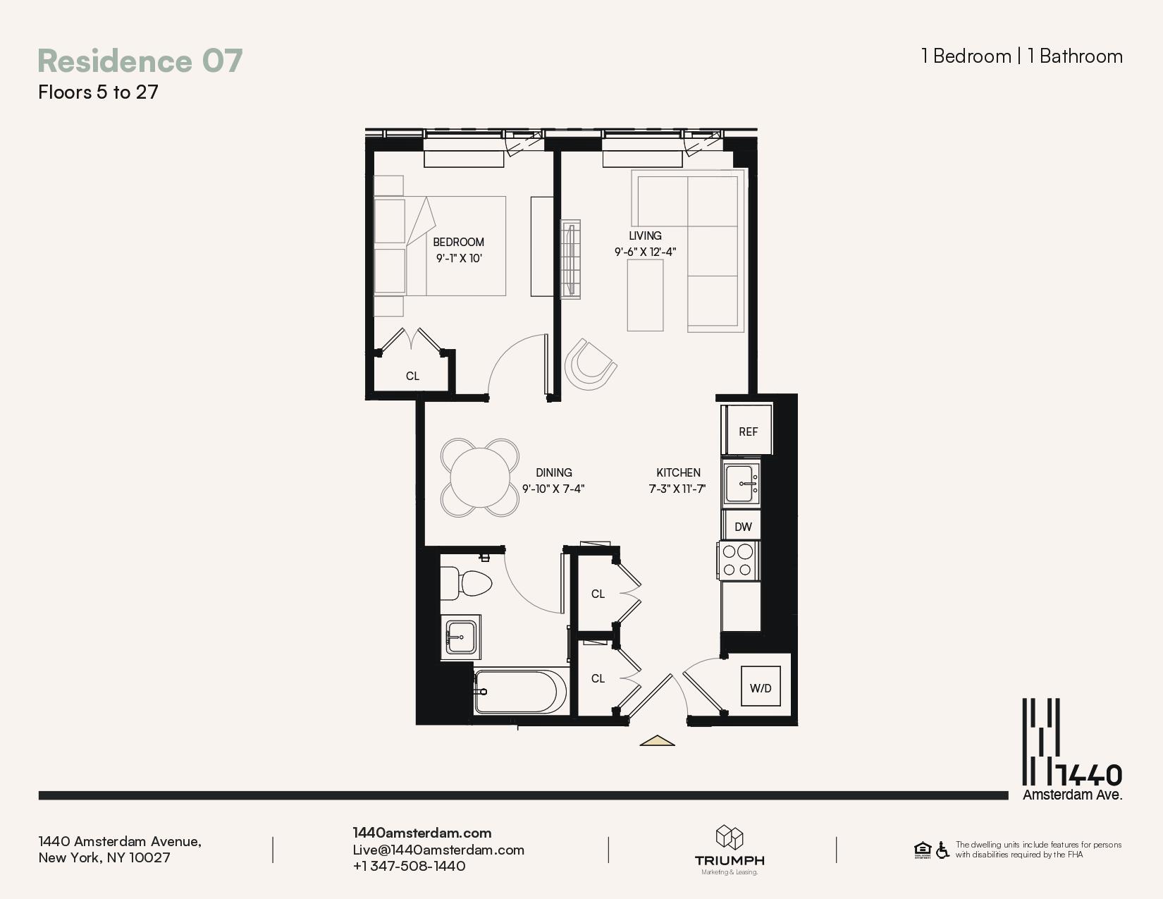 1440 Amsterdam Avenue, Unit 1707 Manhattan, NY 10027 - Photo 22 of 22 a black and white photo of a bench