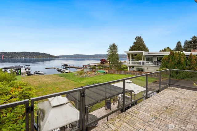 a view of a city from a balcony