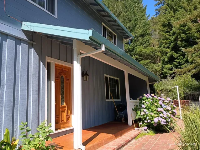 a view of a bathroom with a bathtub