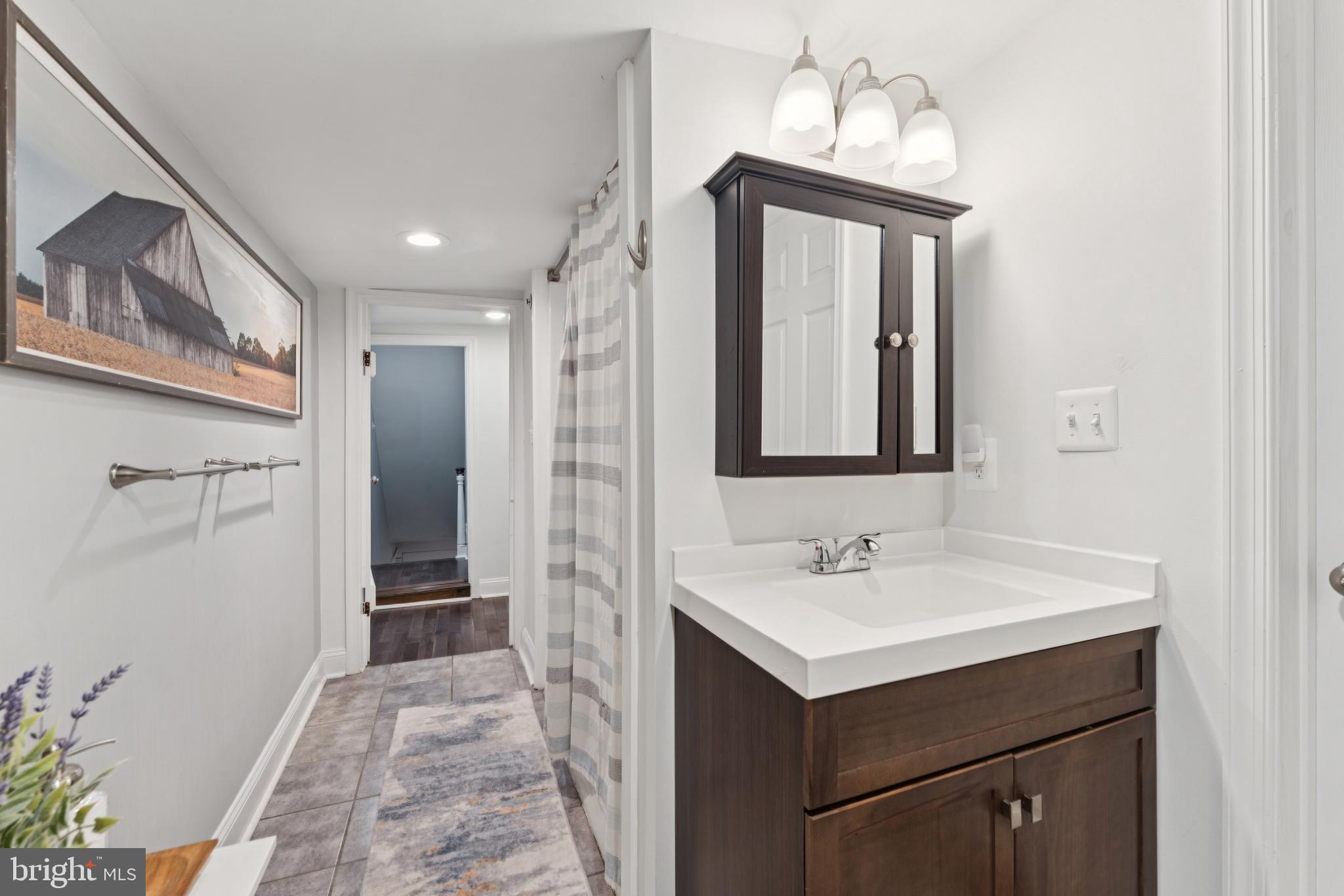 2372 Mayberry Road Westminster, MD 21158 - Photo 22 of 38 a bathroom with a sink a mirror and a shower