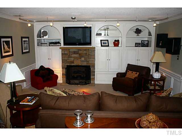 5009 Raintree Court Raleigh, NC 27609 - Photo 12 of 23 a living room with furniture and a fireplace