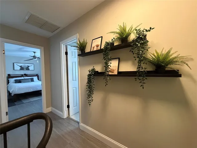 a view of livingroom with furniture and a potted plant