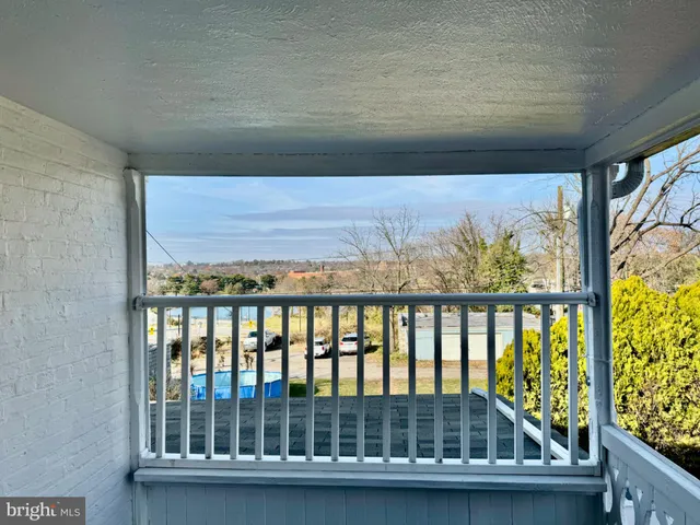 a view of a balcony