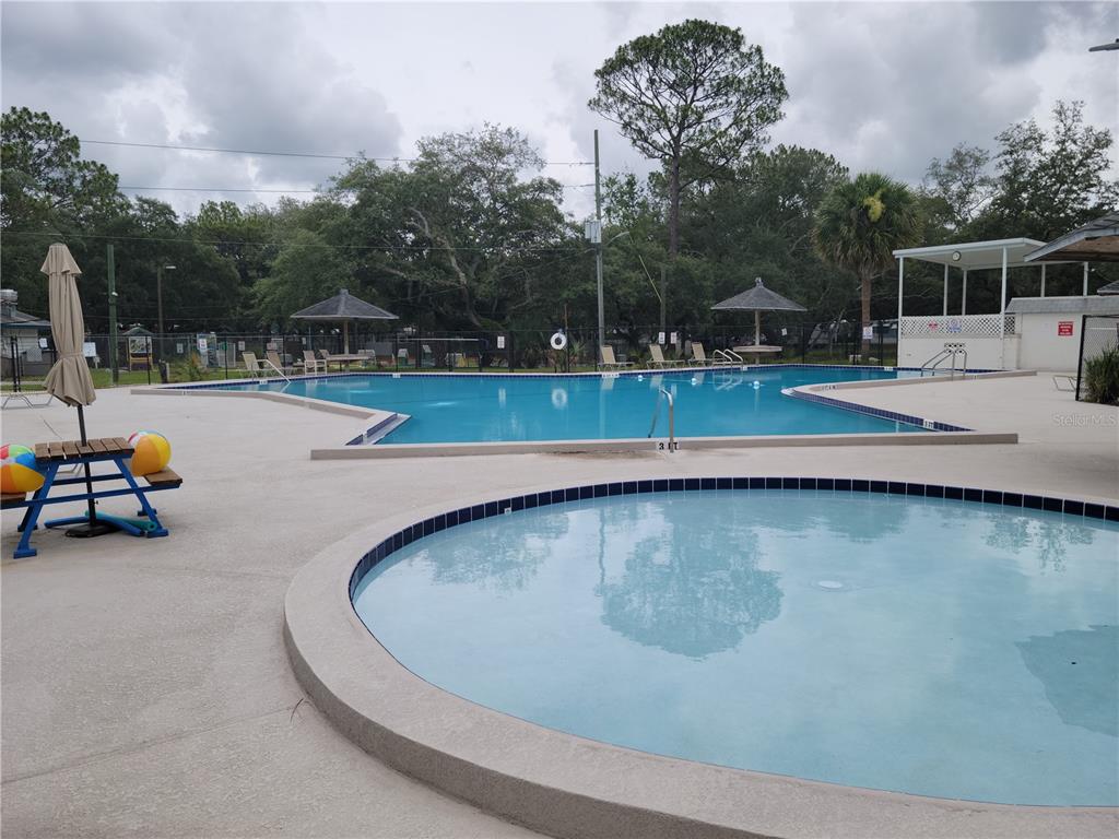 3000 Clarcona Road, Unit 2710 Apopka, FL 32703 - Photo 28 of 30 a view of a swimming pool with a patio and a yard