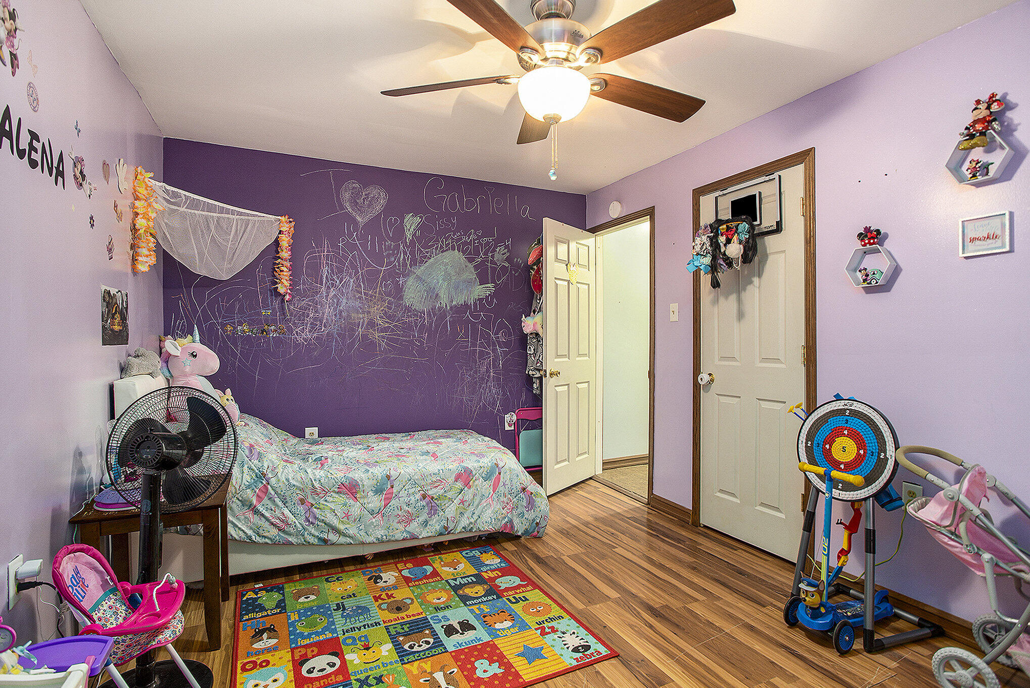 143 Rook Street Battle Creek, MI 49014 - Photo 15 of 26 Bedroom with Chalkboard Walls