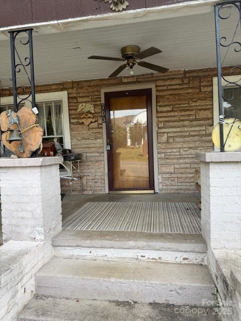703 South Main Street Morganton, NC 28655 - Photo 4 of 6 a front view of a house with a garage