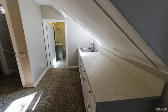 a view of hallway with stairs