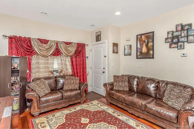 a living room with furniture and a couch