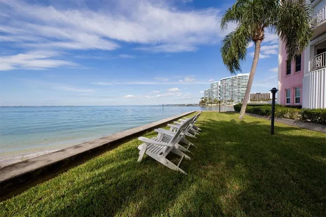 a view of an outdoor space and seating area