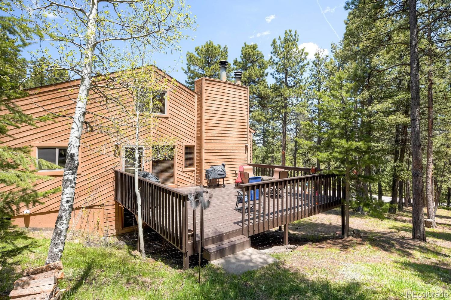 8045 Native Dancer Trail Evergreen, CO 80439 - Photo 27 of 29 a view of a deck with a backyard