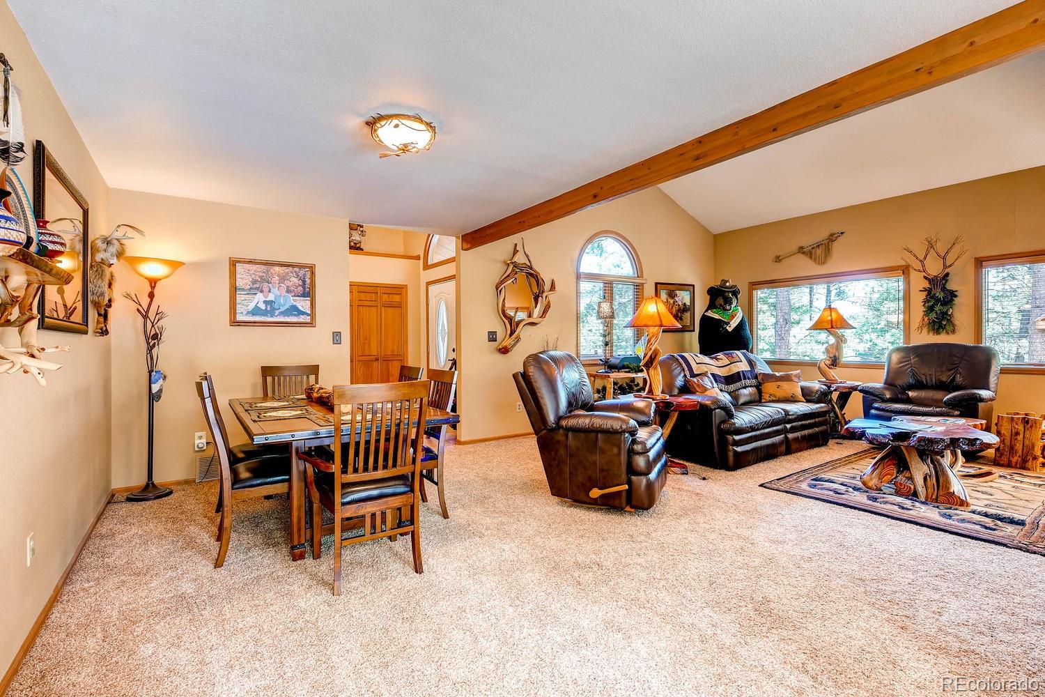 8045 Native Dancer Trail Evergreen, CO 80439 - Photo 7 of 29 a living room with furniture a rug and a large window
