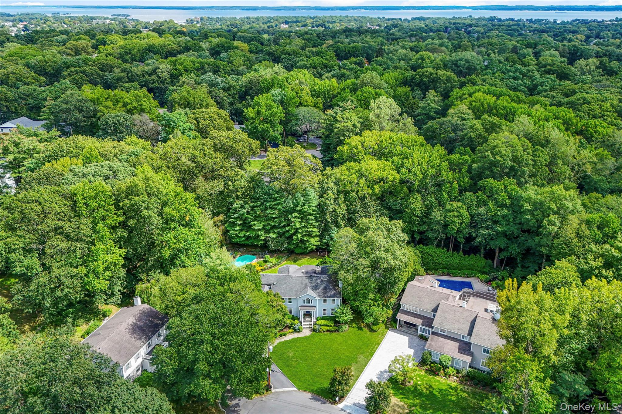 10 Hilltop Road Larchmont, NY 10538 - Photo 47 of 50 Aerial view of the property looking towards the Long Island Sound.