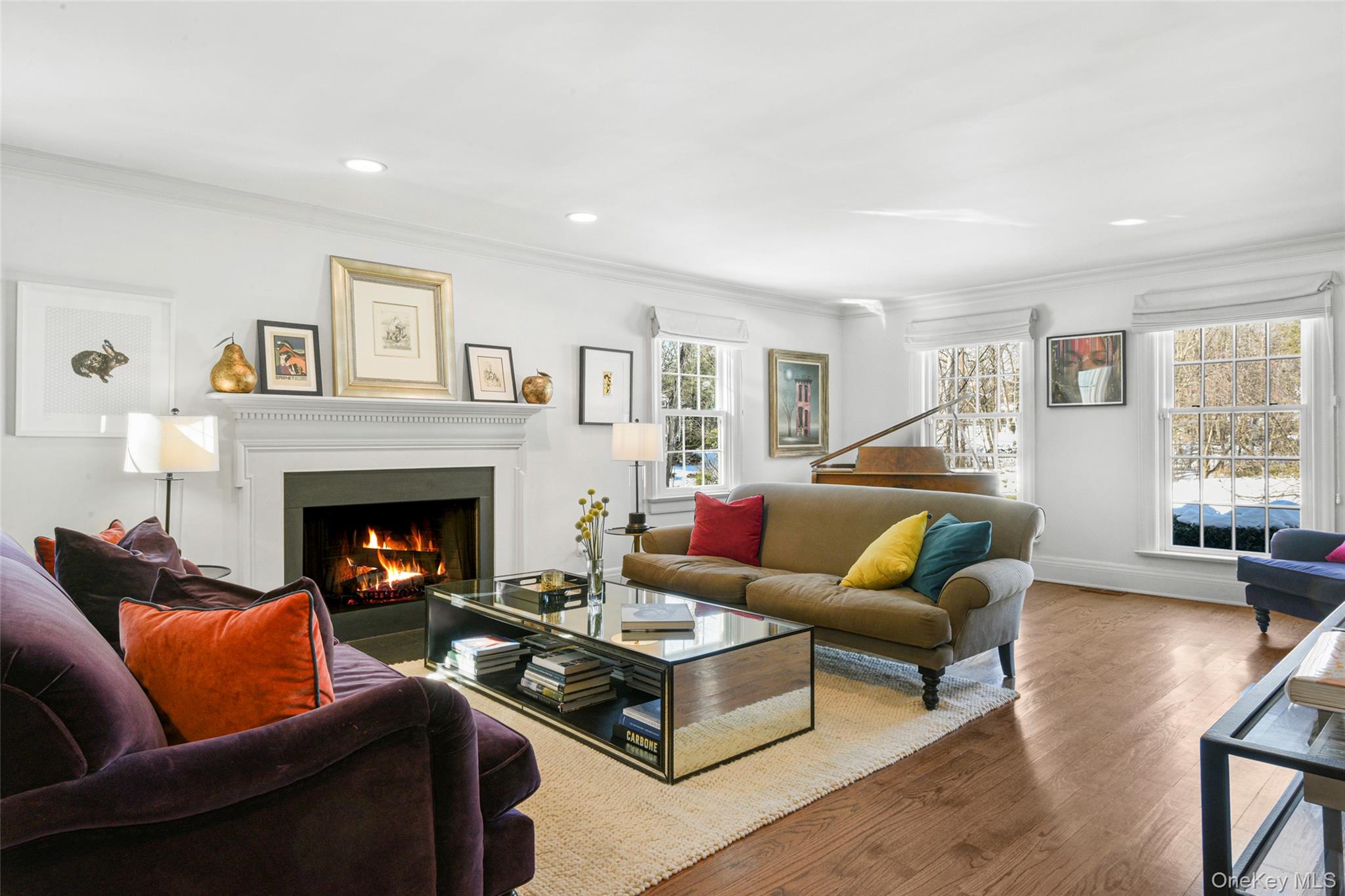 10 Hilltop Road Larchmont, NY 10538 - Photo 6 of 50 Spacious living room with a fireplace.