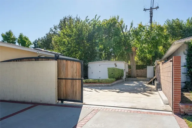 a backyard of a house