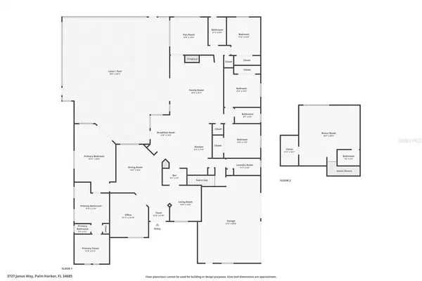 an aerial view of residential house with outdoor space