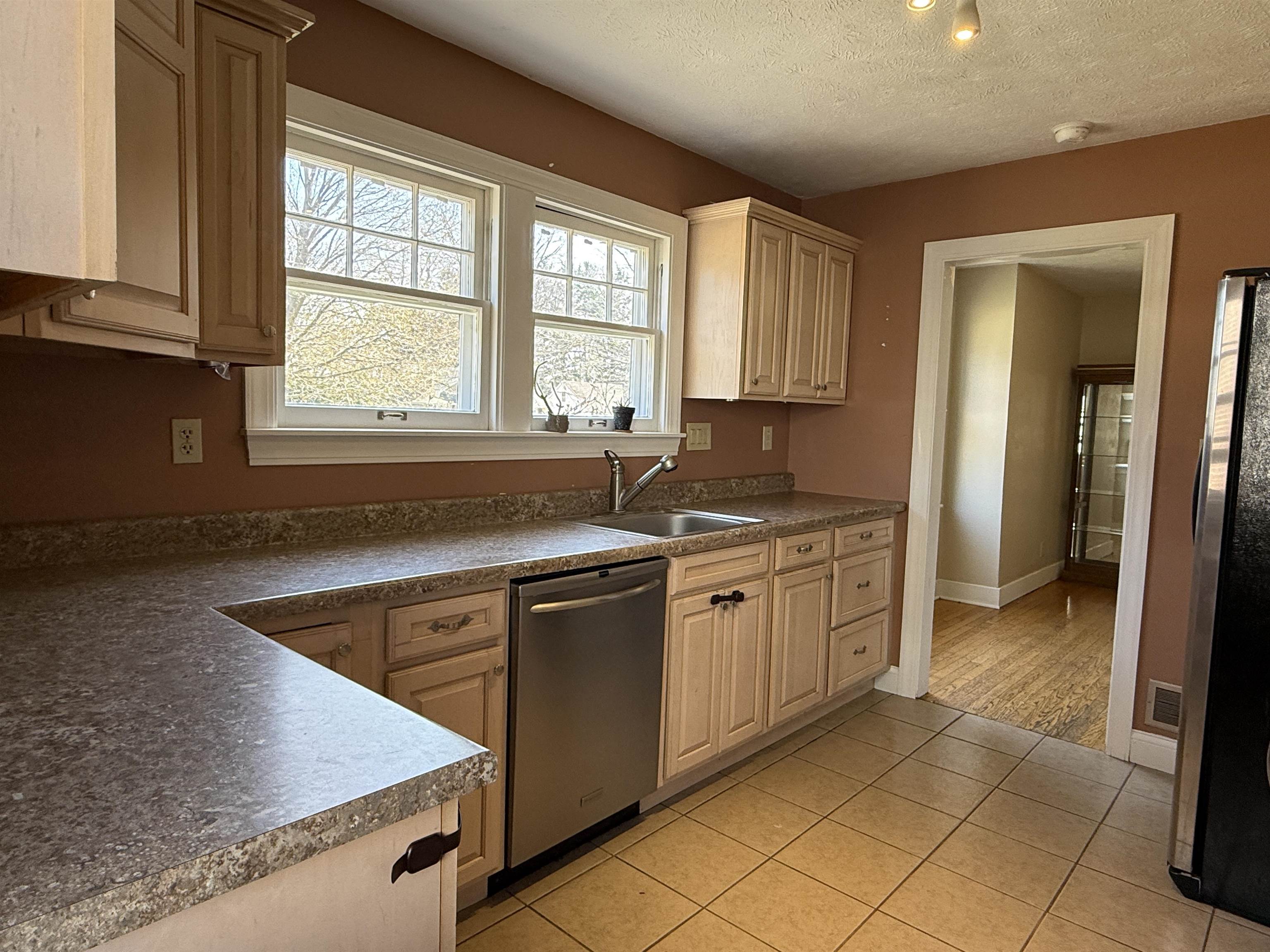 1038 North 8th Street Rochelle, IL 61068 - Photo 9 of 24 a kitchen with a sink window and cabinets