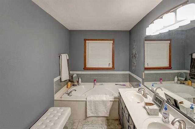 9514 State Route 143 Edwardsville, IL 62025 - Photo 11 of 29 a bathroom with a sink and a mirror