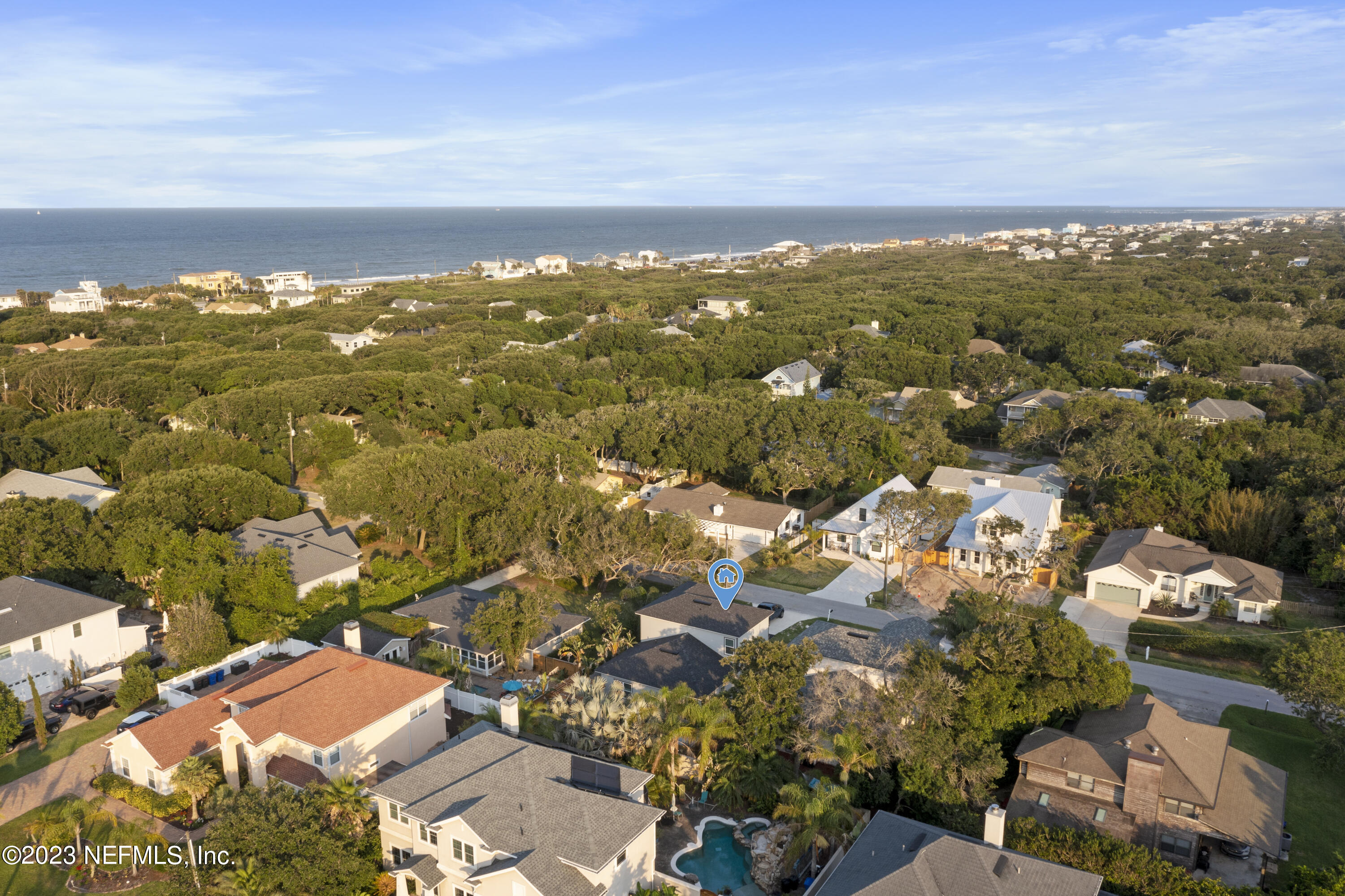 310 3rd Street St. Augustine, FL 32084 - Photo 40 of 46 an aerial view of residential houses with outdoor space