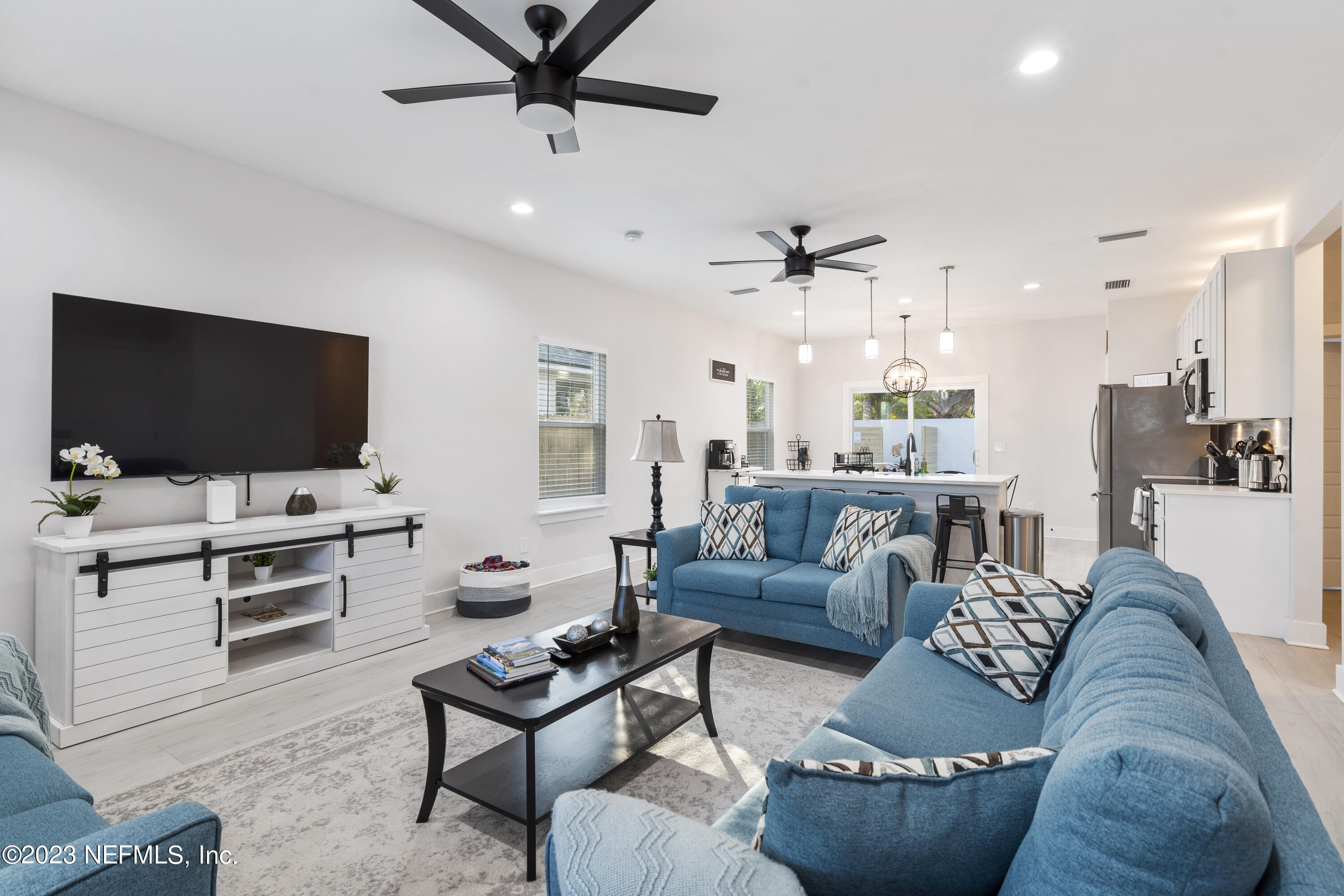 310 3rd Street St. Augustine, FL 32084 - Photo 10 of 46 a living room with furniture and a flat screen tv