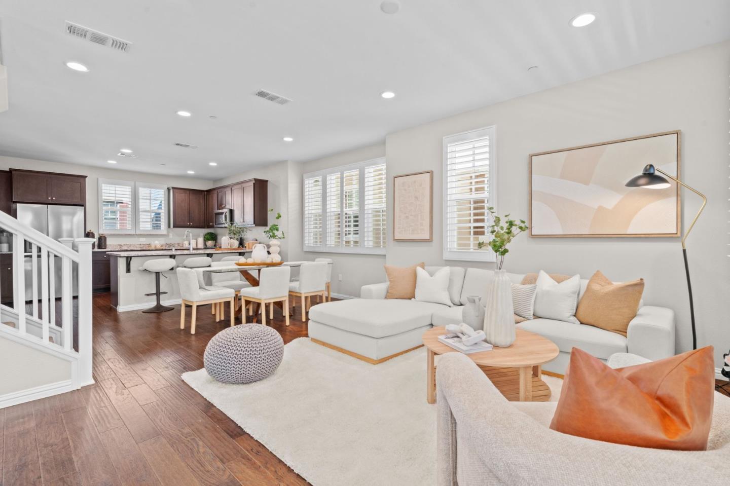 3406 Pyramid Way Mountain View, CA 94043 - Photo 2 of 41 a living room with furniture and kitchen view