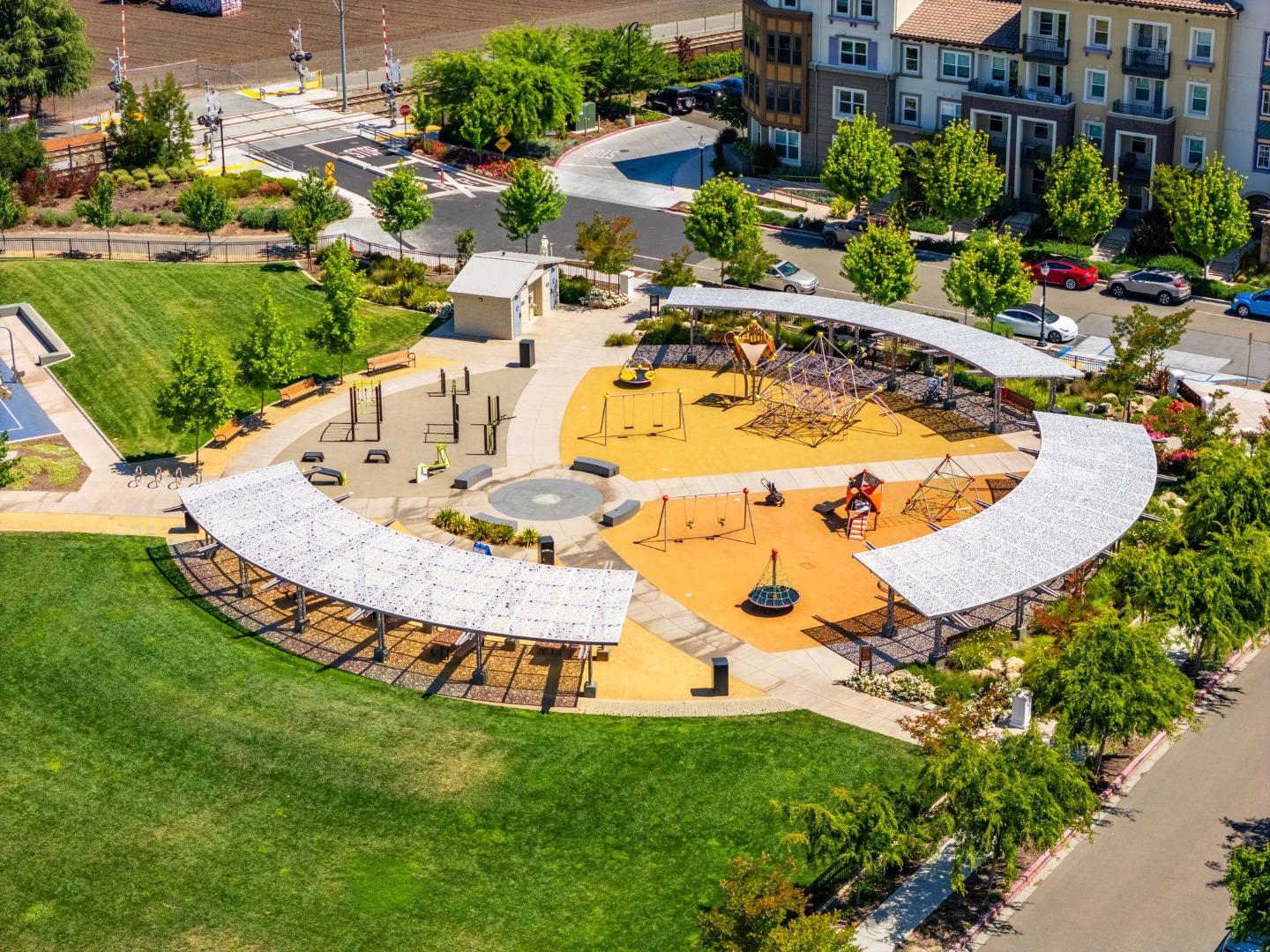 3406 Pyramid Way Mountain View, CA 94043 - Photo 38 of 41 an aerial view of residential house with outdoor space and swimming pool